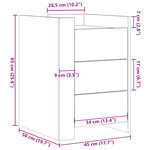 vidaXL Table de chevet chêne marron 45x50x65 cm bois d'ingénierie