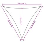 vidaXL Voile de parasol tissu oxford triangulaire 5x5x5 m blanc