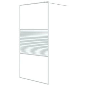 vidaXL Paroi de douche Blanc 100x195 cm Verre ESG transparent