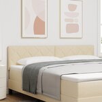 Tête de lit LED vidaXL Design blocs de diamant Crème 180 cm Tissu