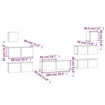 vidaXL Ensemble de meubles TV 7 Pièces Chêne fumé Bois d'ingénierie