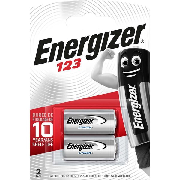Batterie au lithium CR123A 3 V 2-Blister