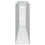 vidaXL Paniers à gabions arqués 7 Pièces 400x50x140/160 cm Fer galvanisé