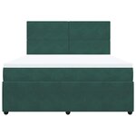 vidaXL Sommier à lattes de lit et matelas Vert foncé 180x200cm Velours