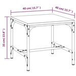 vidaXL Table d'appoint Sonoma gris 40x40x35 cm Bois d'ingénierie