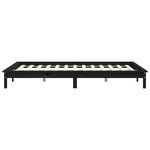 vidaXL Cadre de lit sans matelas noir 140x190 cm bois de pin massif