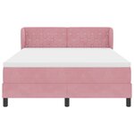 Box Spring VidaXL avec Matelas Rose 140x190 cm en Velours