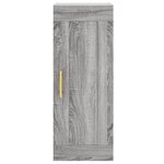 vidaXL Buffet haut Sonoma gris 34 5x34x180 cm Bois d'ingénierie