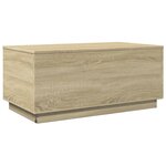 vidaXL Table basse avec lumières LED chêne sonoma 90x50x40 cm