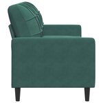 vidaXL Canapé à 3 places Vert foncé 180 cm Velours