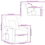 vidaXL Fauteuil inclinable de massage Noir Similicuir