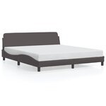 vidaXL Cadre de lit sans matelas gris 180x200 cm similicuir