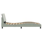 vidaXL Cadre de lit avec LED sans matelas gris clair 90x200 cm velours