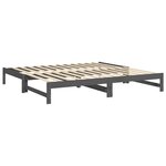 vidaXL Lit coulissant sans matelas gris 2x(90x200) cm