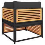 vidaXL Salon de jardin avec coussins 2 Pièces bois massif acacia