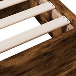 vidaXL Cadre de lit et tiroirs chêne fumé 150x200 cm bois d'ingénierie