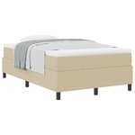 vidaXL Lit à Sommier à Ressorts avec Matelas Vert Clair Gris 120x200 cm Tissu Velours Côtelé