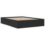 vidaXL Cadre de lit sans matelas noir 140x190 cm bois d'ingénierie