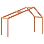 vidaXL Lit haut avec toit cire marron 90x190 cm bois de pin massif