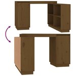 vidaXL Bureau Marron miel 110x50x75 cm Bois massif de pin