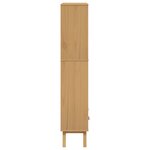 vidaXL Bibliothèque à 4 niveaux OLDEN blanc marron bois de pin massif