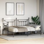 vidaXL Cadre de lit de jour avec lit gigogne Noir 75x190 cm en acier