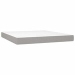vidaXL Matelas de lit à ressorts ensachés Gris clair 160x200x20 cm