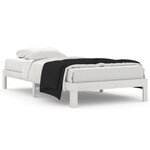 vidaXL Cadre de lit sans matelas blanc bois de pin massif 100x200 cm