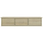 vidaXL Étagère murale avec tiroirs Chêne sonoma bois d'ingénierie