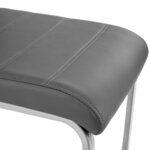 Lot de 2 chaises de salle à manger salon cuisine design gris 1908015