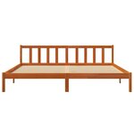 vidaXL Cadre de lit sans matelas cire marron 200x200cm bois pin massif