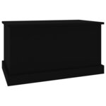 vidaXL Boîte de rangement noir 70x40x38 cm bois d'ingénierie