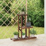 vidaXL Support à fleurs 81x25x75 5 cm bois massif de sapin