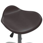 vidaXL Chaise pivotante de salle à manger Marron Similicuir