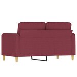 vidaXL Canapé à 2 places Rouge bordeaux 120 cm Tissu