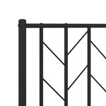 vidaXL Cadre de lit métal sans matelas avec pied de lit noir 140x190cm