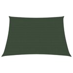 vidaXL Voile d'ombrage 160 g/m² Vert foncé 4/5x4 m PEHD