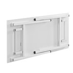 Table pliante de cuisine à manger hauteur réglable pour 4 personnes 120 cm blanc 03_0004361