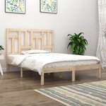 vidaXL Cadre de lit Bois de pin massif 140x190 cm