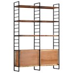vidaXL Bibliothèque 4 niveaux 124x30x180cm Bois solide de récupération