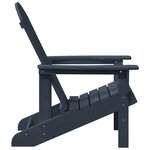 vidaXL Chaise Adirondack bleu marine 74x82x91 cm HDPE