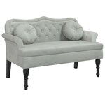 vidaXL Banc avec coussins gris clair 120 5x65x75 cm velours