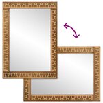 vidaXL Miroir de bain 50x70x2 5 cm bois de manguier massif et verre