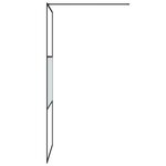 vidaXL Paroi de douche Noir 90x195 cm Verre ESG demi-dépoli