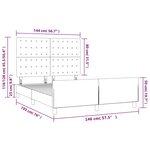 vidaXL Cadre de lit sans matelas noir 140x190 cm similicuir
