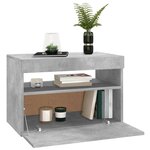 vidaXL Meuble TV avec lumières LED gris béton 60x35x40 cm