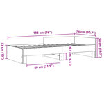 vidaXL Cadre de lit sans matelas chêne fumé 75x190cm bois d'ingénierie
