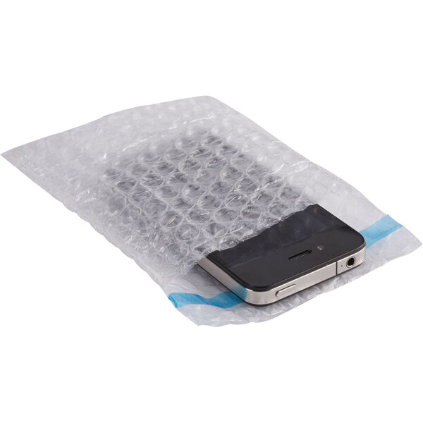 Lot de 200  Sachets bulles d’air tricouche 100µ 100×165 mm avec Rabat adhésif de 50 mm