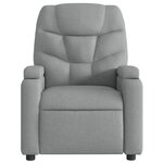 vidaXL Fauteuil de massage inclinable Gris clair Tissu