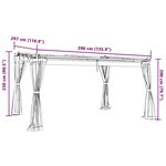 vidaXL Tonnelle avec parois en filet anthracite 4x3 m acier